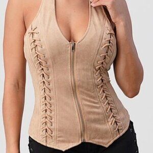 🎀Women's Suede Top - Olive Green